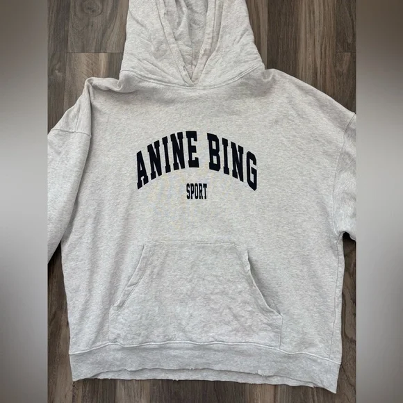 Anine Bing Sport Harvey Sweatshirt Hoodie Medium - Picture 2 of 11